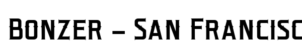 Bonzer - San Francisco font preview